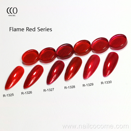 CCO Hot Sale Wholesale Christmas red nail gel 7.3 ml Soak Off Nail Polish Colors